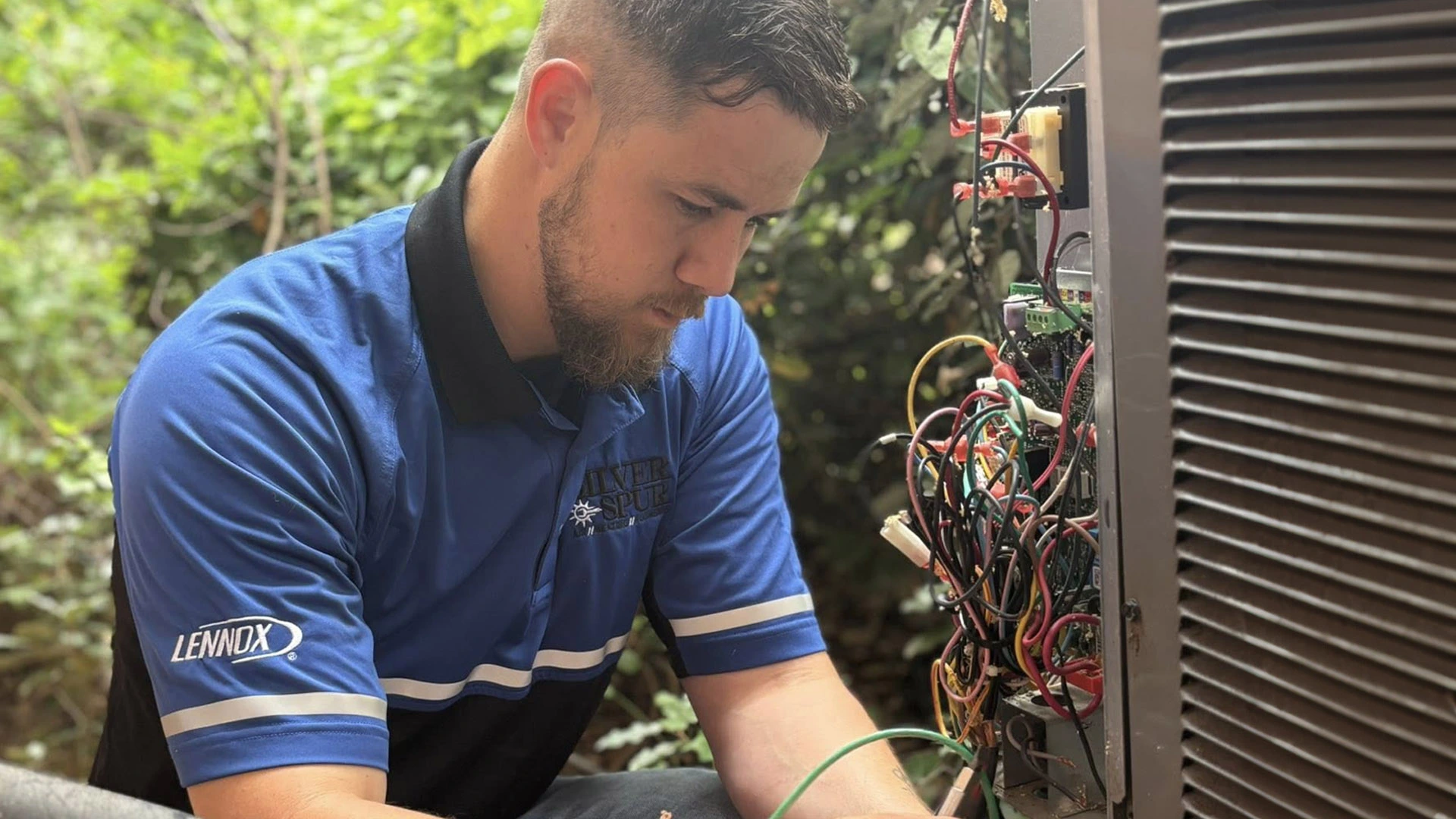 Silver Spur HVAC technician installing a new system