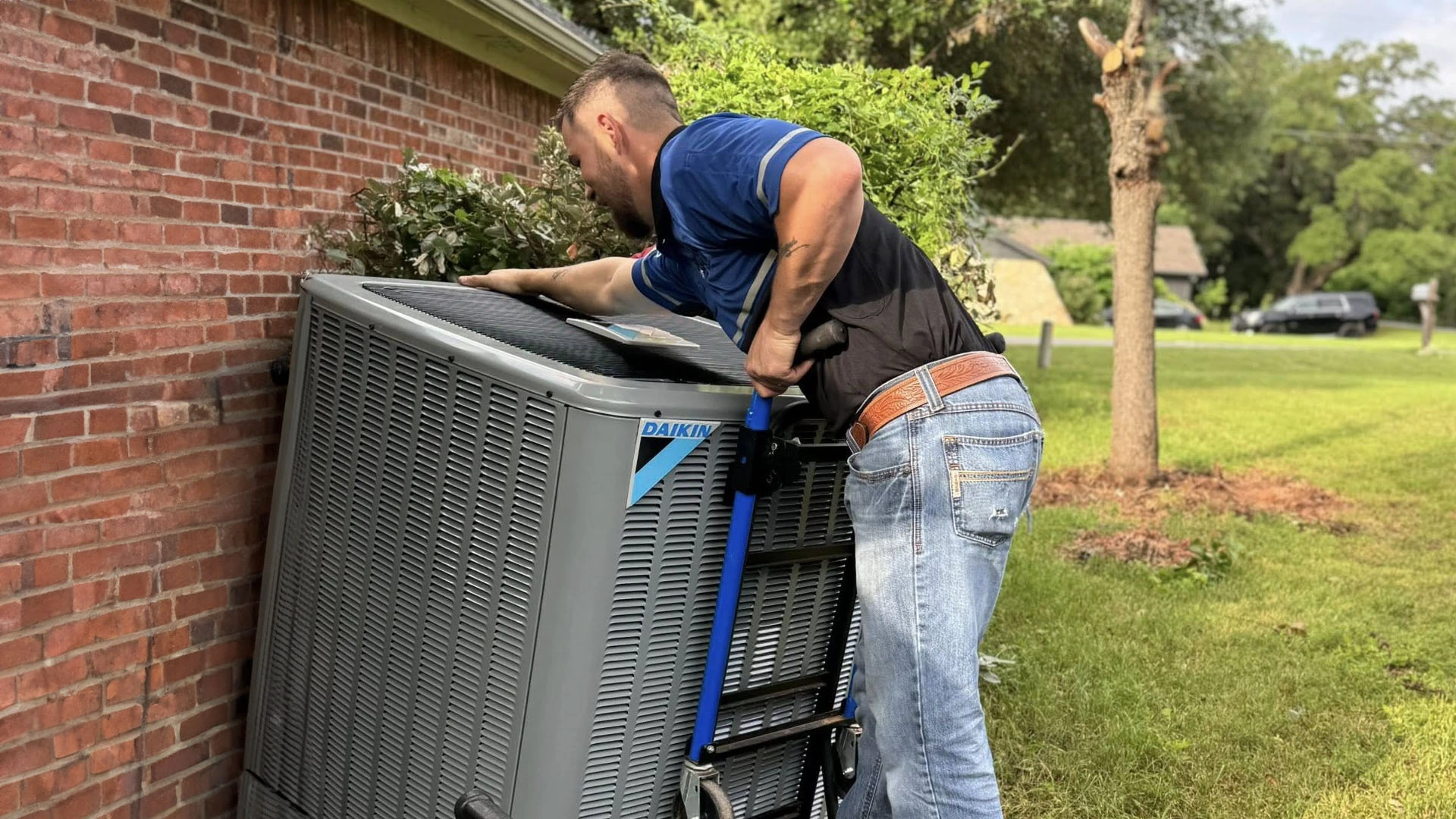 Silver Spur HVAC technician installing a new system